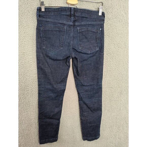 Pilcro Stet Mid-Rise Slit Hem Skinny Stretch Jeans Medium Wash Blue Size 27 - Picture 4 of 11